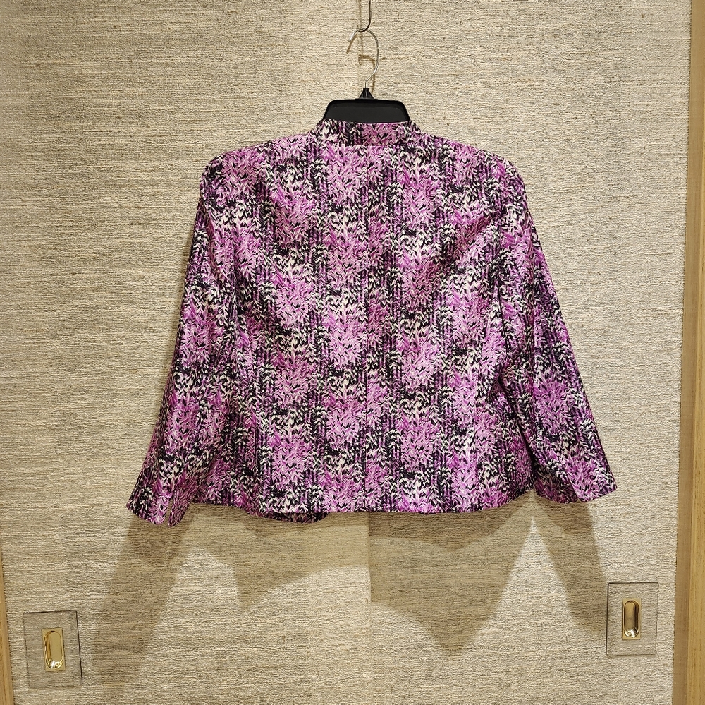 Kasper "floral" pink/multicolor jacket and Kasper white blouse.